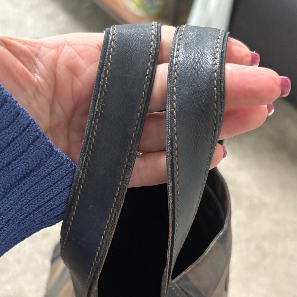 Fendi Black and Brown Striped Tote - Picture 7 of 10
